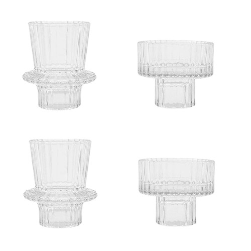 Pieces glass candle holders - pieces,